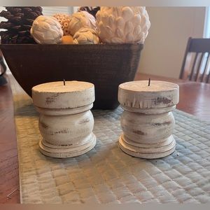 Brand New, set of 2, rustic new country candle holders.